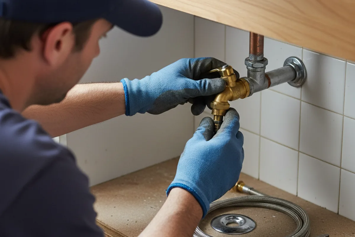 Shutoff valve and fitting work during Emergency Plumbing in Orlando